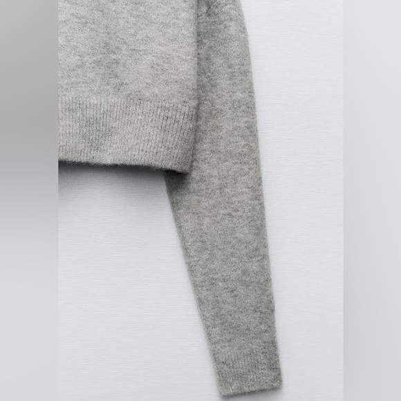 NWT CROPPED KNIT ZARA SWEATER - Picture 5 of 7
